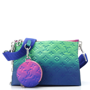 Louis Vuitton Trio Pouch Messenger Bag Limited Edition Illusion Monogram Taurillon Leather