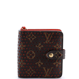 Louis Vuitton Compact Zip Wallet Perforated Monogram Canvas
