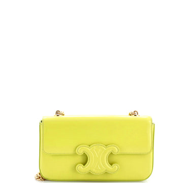 Celine Triomphe Chain Shoulder Bag Leather Small