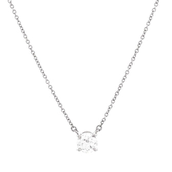 Tiffany & Co. Solitaire Pendant Necklace Platinum with RBC Diamond .61CT