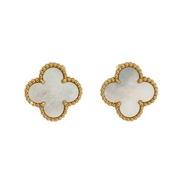 Van Cleef & Arpels Vintage Alhambra Earrings 18K Yellow Gold and Mother of Pearl