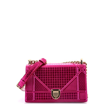 Christian Dior Diorama Flap Bag Cannage Embossed Calfskin Small