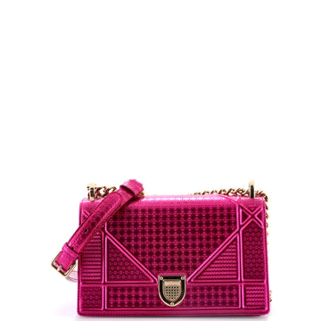 Christian Dior Diorama Flap Bag Cannage Embossed Calfskin Small