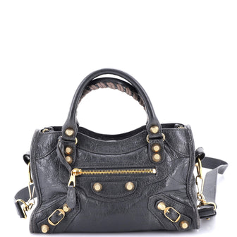Balenciaga City Classic Studs Bag Leather Mini