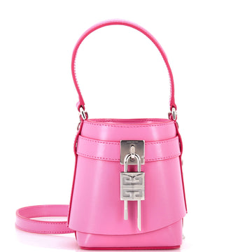 Givenchy GV Shark Lock Bucket Bag Leather Micro