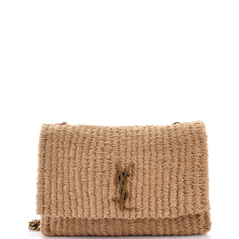 Saint Laurent Classic Monogram Crossbody Bag Raffia