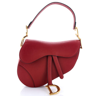 Christian Dior Saddle Handbag Leather Medium