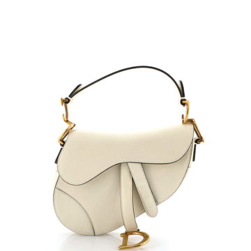 Christian Dior Saddle Handbag Leather Mini