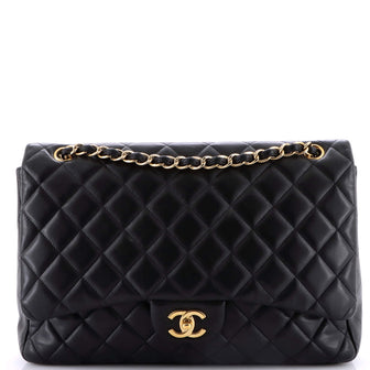 Chanel Classic Double Flap Bag Quilted Lambskin Maxi