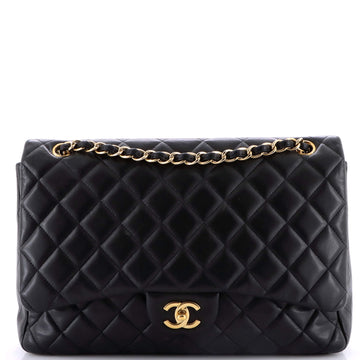Chanel Classic Double Flap Bag Quilted Lambskin Maxi