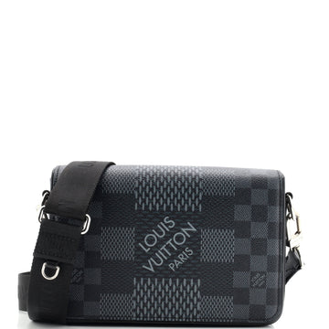 Louis Vuitton Studio Messenger Bag Limited Edition Damier Graphite 3D