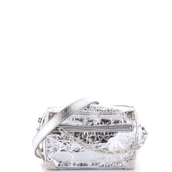 Louis Vuitton Soft Trunk Bag Crushed Metallic Calfskin Leather Mini