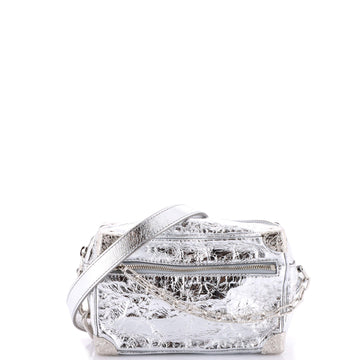Louis Vuitton Soft Trunk Bag Crushed Metallic Calfskin Leather Mini
