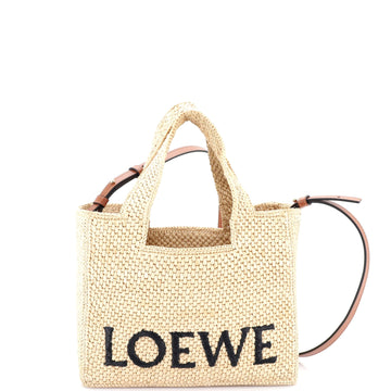 Loewe Paula's Ibiza Logo Convertible Tote Raffia Small