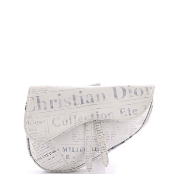 Christian Dior Daniel Arsham Saddle Crossbody Bag Printed Leather