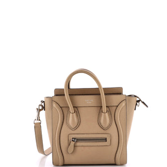 Celine Luggage Bag Grainy Leather Nano