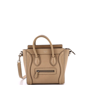 Celine Luggage Bag Grainy Leather Nano