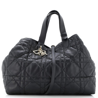 Christian Dior Toujours Tote Bag Macrocannage Quilt Calfskin Large