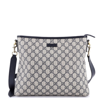 Gucci Flat Messenger Bag GG Canvas Medium