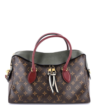 Louis Vuitton Tuileries Handbag Monogram Canvas with Leather