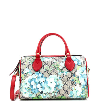Gucci Convertible Boston Bag Blooms Print GG Coated Canvas Small