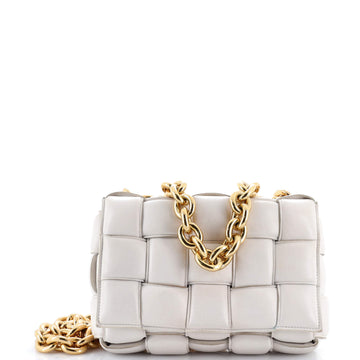 Bottega Veneta Cassette Chain Crossbody Bag Padded Maxi Intrecciato Leather