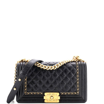 Chanel Jacket Boy Flap Bag Quilted Aged Calfskin Old Medium