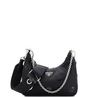 Prada Re-Edition 2005 Shoulder Bag Sequin Embellished Tessuto Small