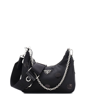 Prada Re-Edition 2005 Shoulder Bag Sequin Embellished Tessuto Small