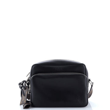 Louis Vuitton Nil Messenger Bag Leather with Monogram Canvas PM