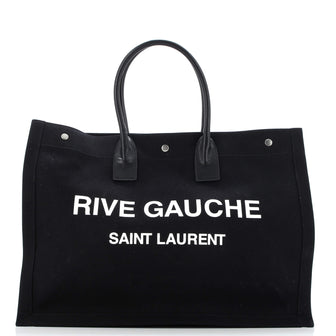 Saint Laurent Rive Gauche Shopper Tote Camo Canvas Large