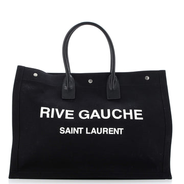 Saint Laurent Rive Gauche Shopper Tote Camo Canvas Large