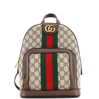 Gucci Ophidia Backpack GG Coated Canvas and Leather Small