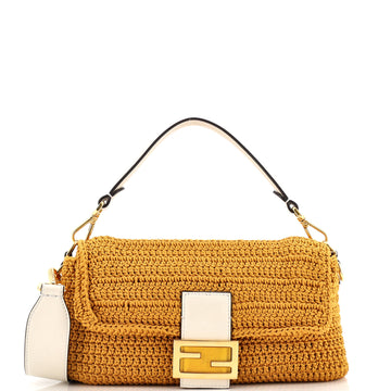Fendi Baguette NM Bag Woven Crochet Medium