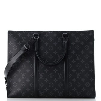 Louis Vuitton Sac Plat Zipper Tote Monogram Eclipse Canvas Horizontal