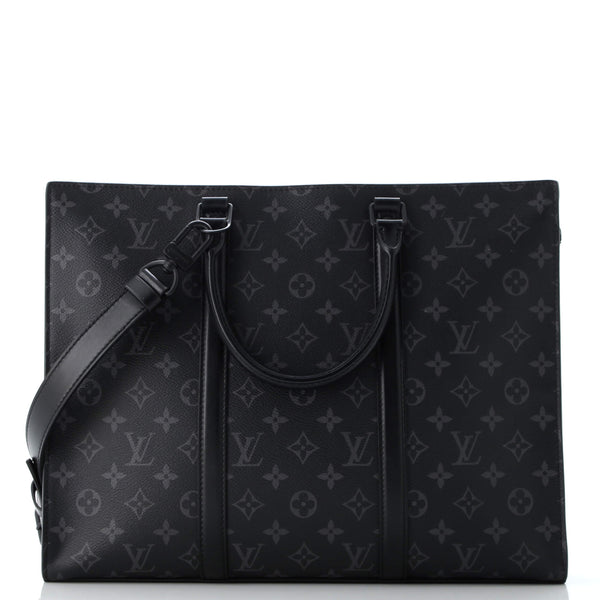 Louis Vuitton Sac Plat Zipper Tote Monogram Eclipse Canvas