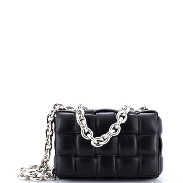 Bottega Veneta Cassette Chain Crossbody Bag Padded Maxi Intrecciato Leather
