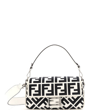 Fendi Baguette NM Bag Zucca Embroidered Canvas Medium