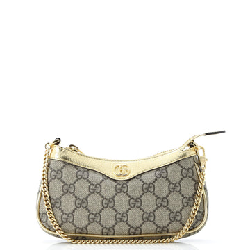 Gucci Ophidia Charm Shoulder Bag GG Coated Canvas with Leather Mini