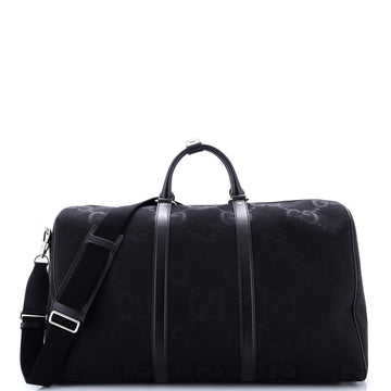 Gucci Duffle Bag Jumbo GG Embossed Leather Large