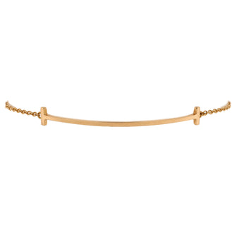 Tiffany & Co. T Smile Chain Bracelet 18K Rose Gold Medium