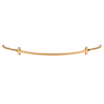 Tiffany & Co. T Smile Chain Bracelet 18K Rose Gold Medium