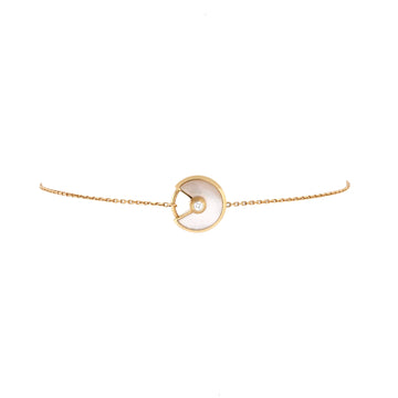 Cartier Amulette de Cartier Bracelet 18K Yellow Gold with Diamond and Mother of Pearl XS
