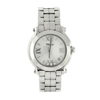 Chopard Happy Sport Quartz Watch Stainless Steel with 3 Floating Diamonds 33