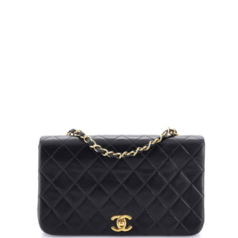 Chanel Vintage Full Flap Bag Quilted Lambskin Medium