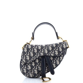 Christian Dior Saddle Handbag Oblique Canvas Mini