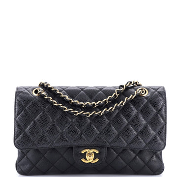 Chanel Classic Double Flap Bag Quilted Caviar Medium
