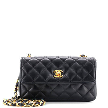 Chanel Vintage CC Chain Flap Bag Quilted Lambskin Mini