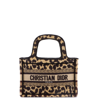 Christian Dior Book Tote Embroidered Canvas Mini