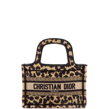 Christian Dior Book Tote Embroidered Canvas Mini